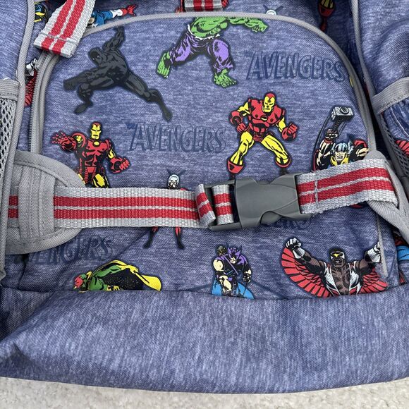 Pottery Barn Kids Avengers Marvel Glow-in-the-Dark Backpack Small Hulk Ironman - Picture 2 of 6
